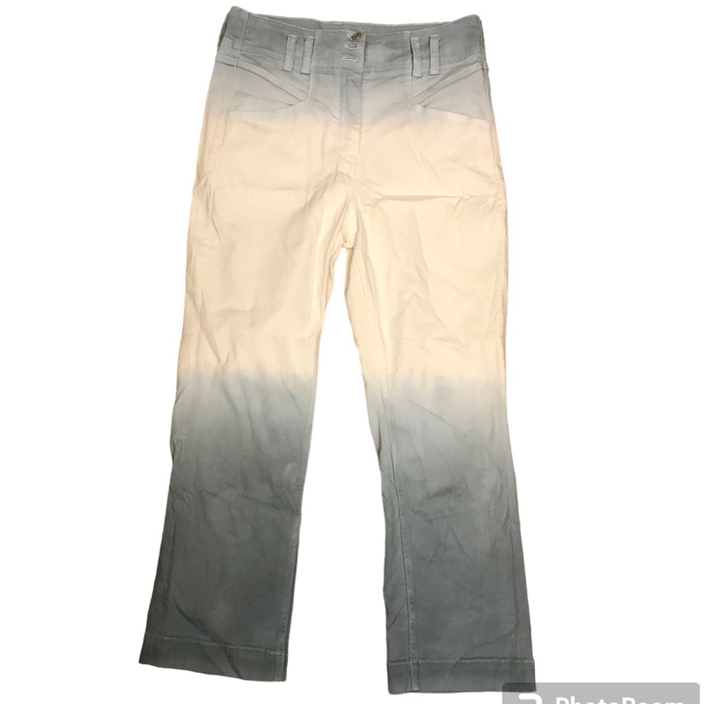 We The Free Free People high rise straight leg Blue White jeans Pants size 29